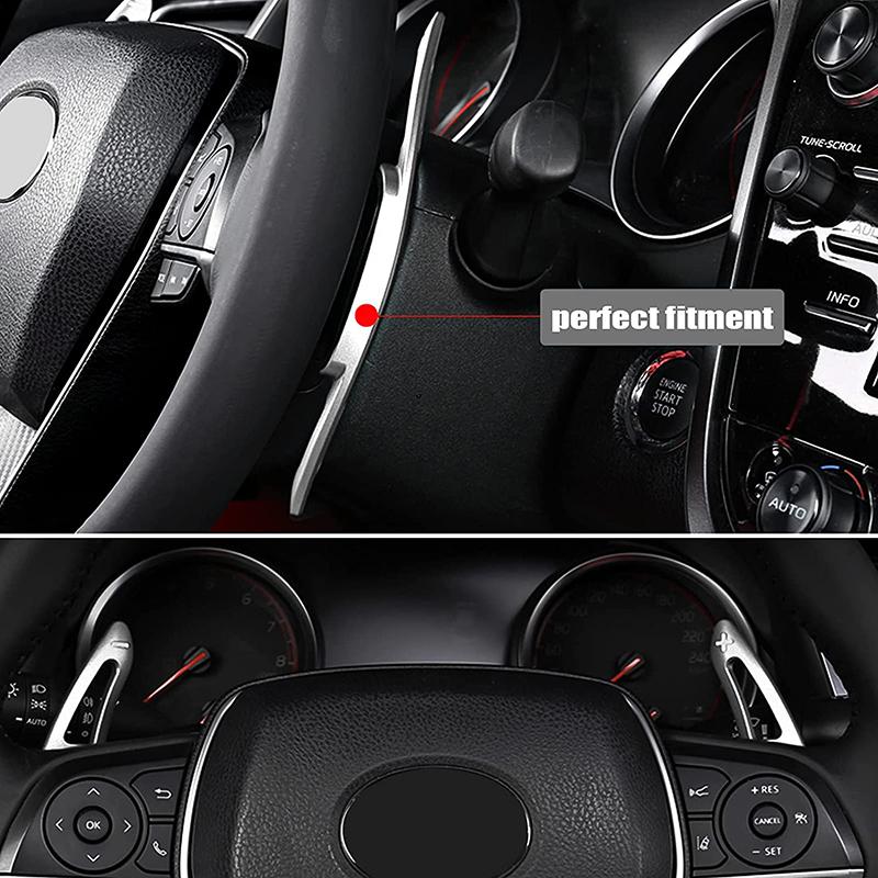Car Steering Wheel Paddle Shifter Extension Cover Shift Trims for Toyota Corolla Camry RAV4 Avalon