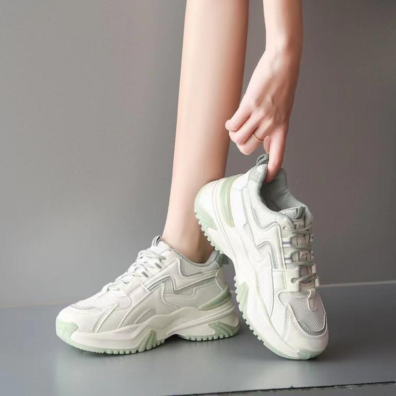 Корейский стиль модная женская обувь новые толстые подошвы высокие кроссовки женские сетчатые дышащие удобные повседневные туфли для женщин