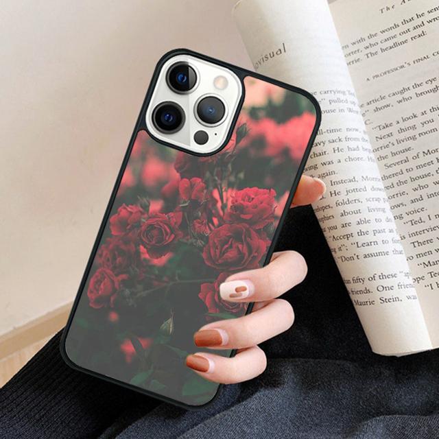 Чехол для телефона с цветком Красная Роза Для iPhone 17 Air 16 15 14 plus 12 13 pro max coque Оболочка Fundas