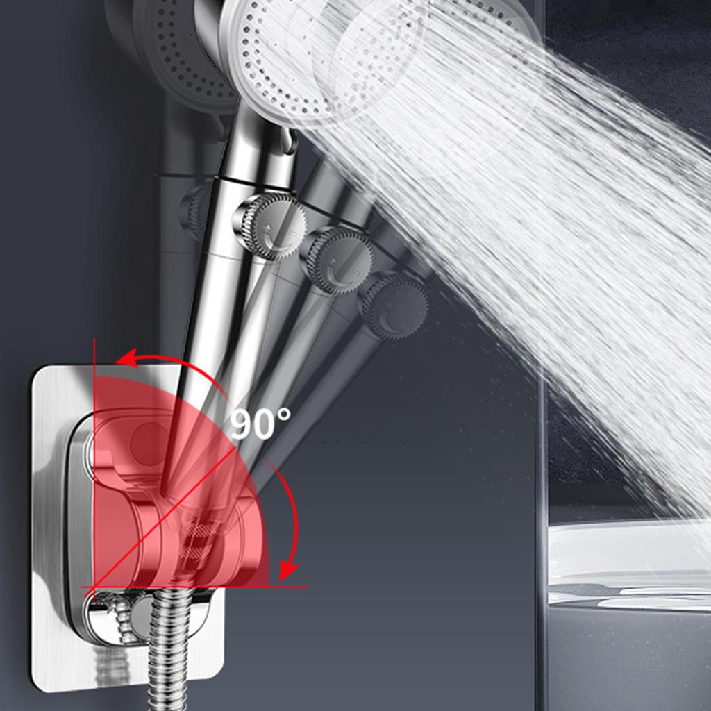 Кронштейн для душевой лейки Сильный клей Регулировка угла Без сверления Держатель душевой лейки для ванной комнаты