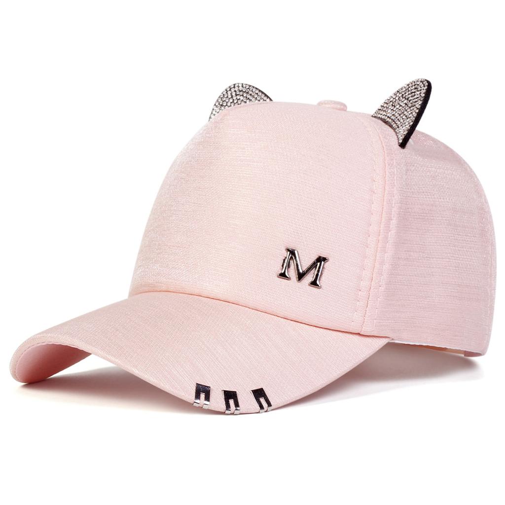 Women Cute Cat Ears Decoration Baseball Cap Outdoor Adjustable Sports Hat Men Hip Hop Caps Designer Hats