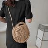 Повседневные соломенные сумки на ремне, маленькие круглые сумки через плечо, пляжные дорожные сумки, сумка-тоут