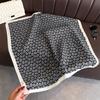 Классический imitation velvet herringbone pattern cotton and linen small square scarf silk scarf headscarf shawl sun protection scarf women's scarf