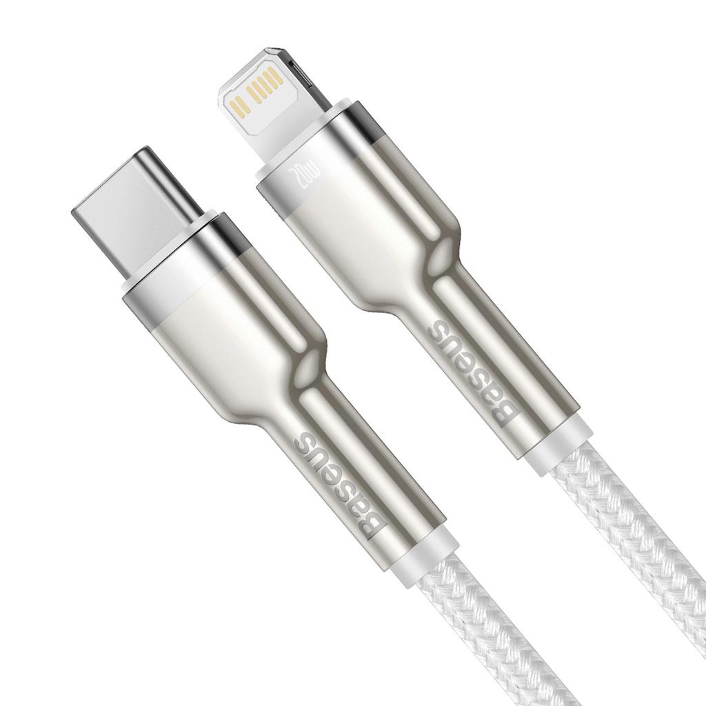 Baseus Cafule Series Metal Data Usb-C / Lightning 20W Pd Cable 2 M - White