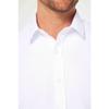 Современная приталенная мужская белая рубашка из хлопка с длинными рукавами, которую легко гладить Добби