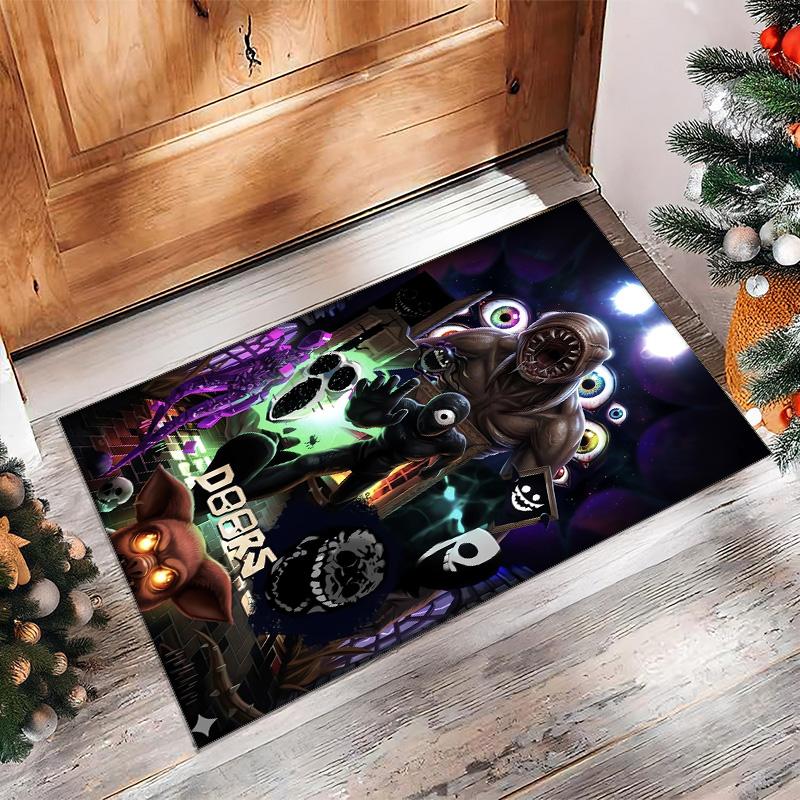 Doors Crystal Velvet Rug, Soft Anti‑Slip Crystal Velvet Carpet for Living Room Bedroom Home Decor