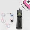 USB Зарядное устройство для аккумуляторов 1-канальный адаптер для зарядки со светодиодным индикатором для 4.2V 3.7V 18650 14500 16340 перезаряжаемых аккумуляторов