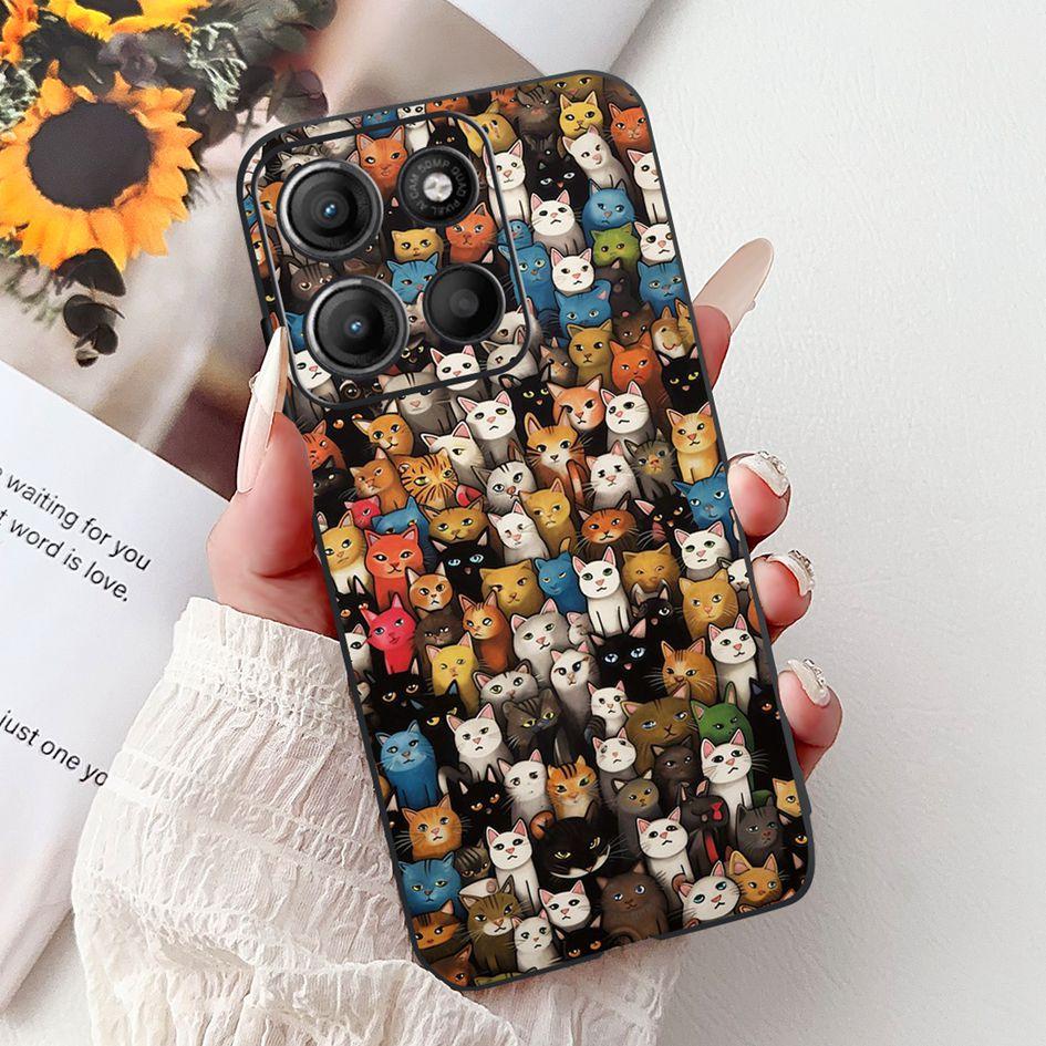 Силиконовый чехол для Motorola Moto G15 G75 2024 Cover Милый Панда Лев Ударопрочный ТПУ Чехлы для телефона Для MotoG15 MotoG75 G 75 G 15 Etui