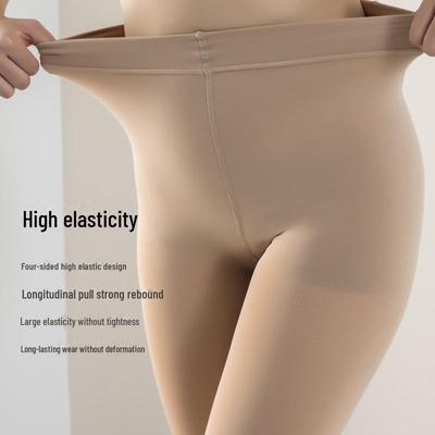 Колготки большого размера Plus Velvet Nude для женщин — осень/зима, нескользящие, подходят для веса до 200 фунтов.
