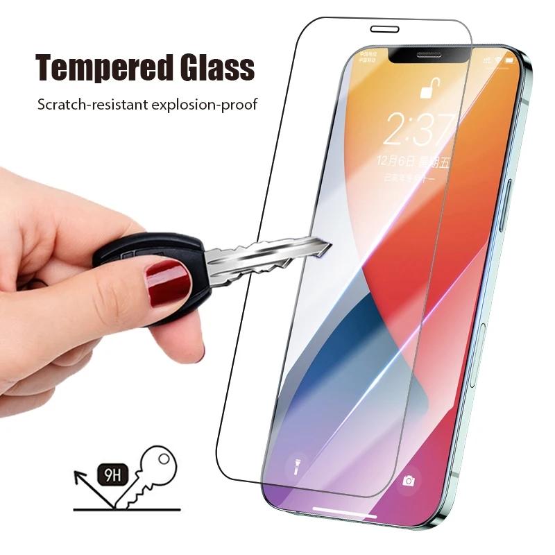 2 шт. закаленное стекло для iPhone 15 14 13 12 11 Pro XR X XS Max Защитная пленка для экрана iPhone 14 12 Pro Max Mini 7 8 Plus SE стекло