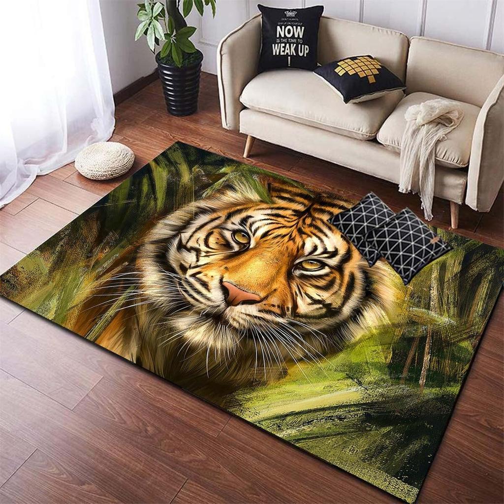 Ковры с принтом тигра, коврики с животными, напольные коврики, коврики и ковер для дома, гостиной, современный прямоугольный ковер