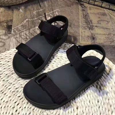 Женские сандалии женские летние модные кожаные сандалии на танкетке удобные туфли большого размера с круглым носком женские туфли на танкетке 558