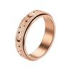 Women Men Ring Ring Star Anti Fidget Spinner Moon Stress Stainless Steel Couples Rotating Ring