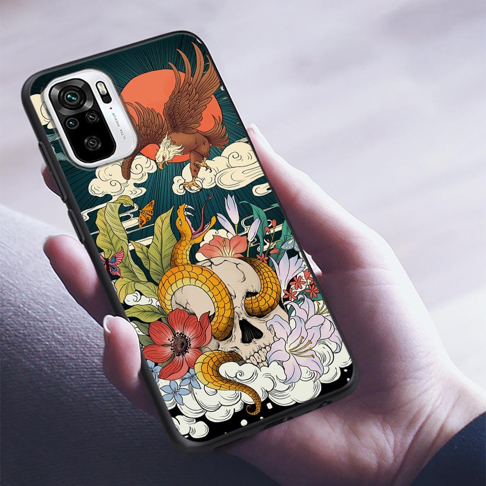 Силиконовый чехол для телефона Myth Legend Art Cat Fox Fish для Xiaomi Redmi Note 9 9T 10 10s 11 11s 11E 8 7 Poco M3 M4 Pro 5G
