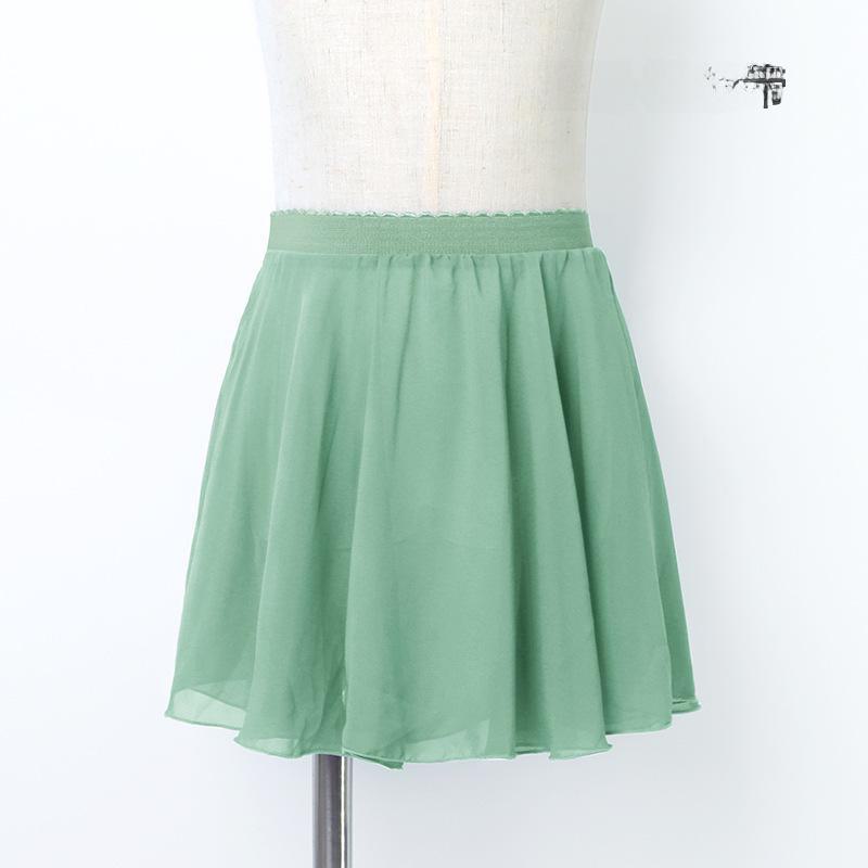 Детская балетная юбка из шифона - полудлинная, цельная, с фартуком на шнуровке