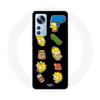 Case for Xiaomi Mi 12 / 12X The Simpsons Stickers Black Background