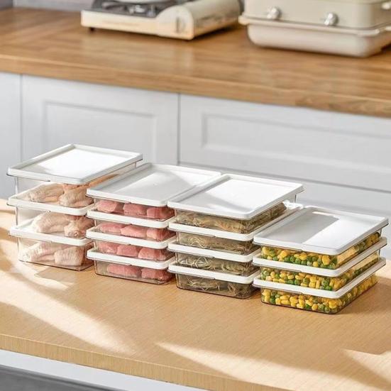 Коробка для хранения продуктов, штабелируемая морозильная камера, органайзер для холодильника с крышкой, противоморозные многоразовые контейнеры для еды, для недельного хранения трав