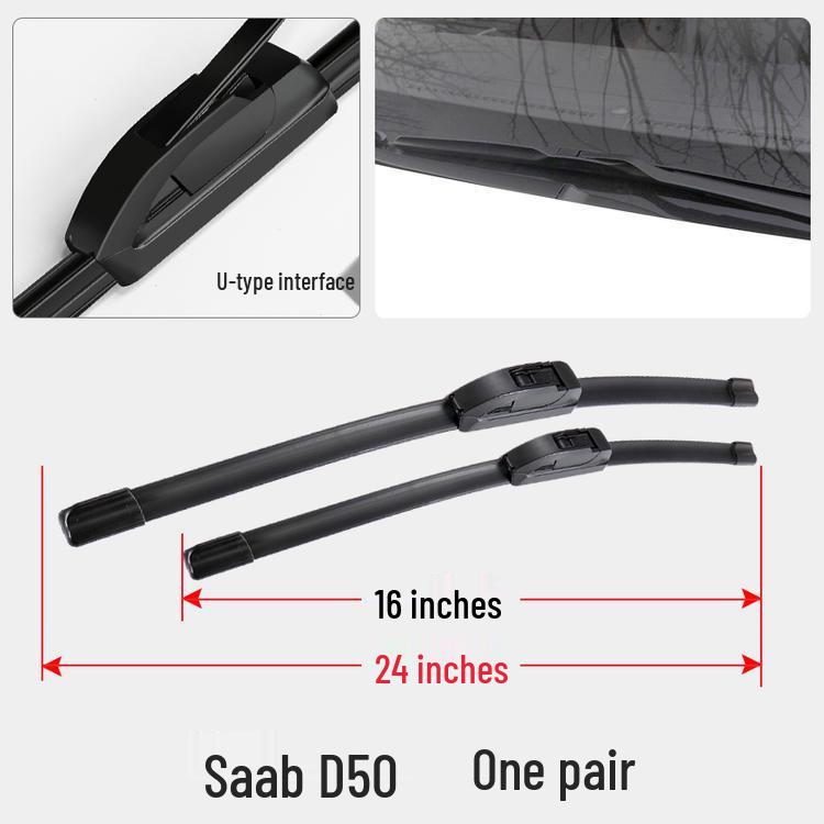 BAIC Senova D50 Front & Rear Wiper Blades - Bone-Free Rubber Strip Accessories