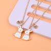 2 шт./компл. Ювелирные изделия Лучший друг Магнитное ожерелье Цинковый сплав Цинка Ожерелье с кроликом Милый кролик Подвеска в виде сердца Подарок
