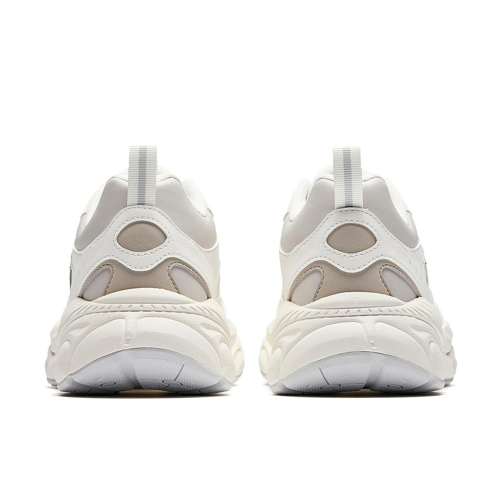 Anta Chengguang Leather Fashion Trend Durable Breathable Low-Top Casual Shoes Men Sneaker White Gray 912548802-2