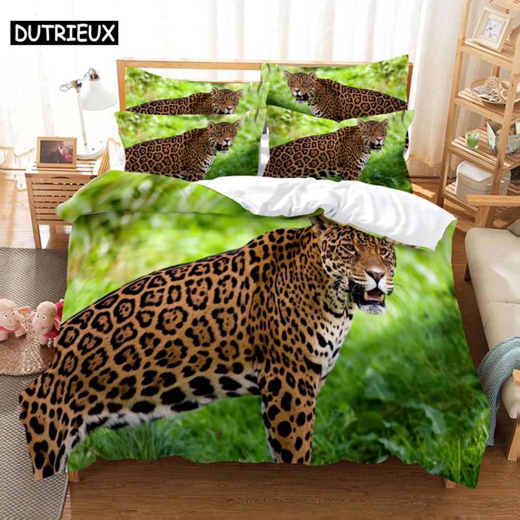 Комплект постельного белья с тигром King Size 230x260, двуспальная кровать, односпальная кровать Queen, наволочка с изображением животных из льна и 3D-наволочки, комплекты постельного белья для двоих