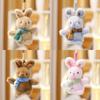 Scarf Plush Rabbit Doll Keychain Toy Animal Pendant Backpack Gift Decoration