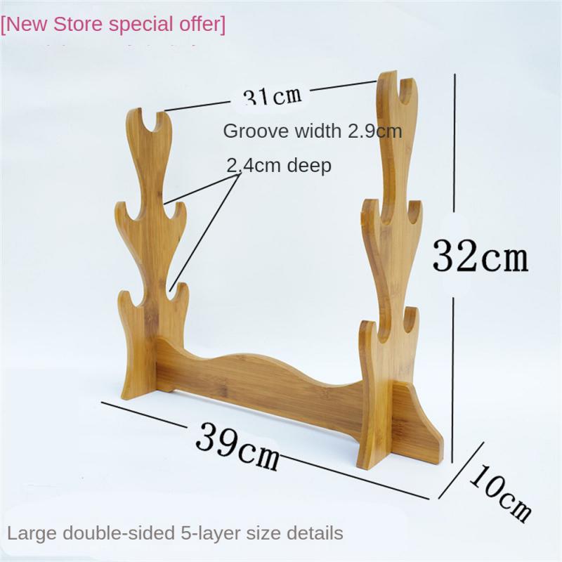 Стойка для выставки товаров Изысканное мастерство Изысканные детали Цветной деревянный стеллаж для хранения принадлежностей Держатель для меча Винтаж Реалистичный