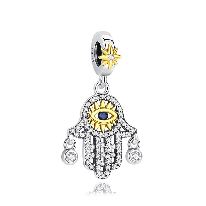 Оригинальные подвески Lucky Horseshoe Clover кулон бусины подходят Pan Brand браслеты ожерелья DIY ювелирные изделия для женщин