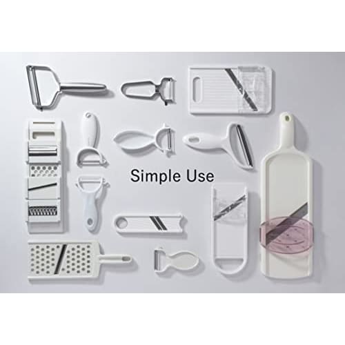 PEARL METAL Slicer for Finely Chopping Green Onions, Cucumbers, and Condiments, Made In Japan, White, Simple Use CC-1595