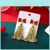 Christmas Tree Earrings For Women With Alloy Material Festive Design Perfect For Holiday Parties