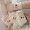 Ladies Autumn Winter Thickened Warm Cute Embroidered Cartoon Dachshund Mid Tube Socks