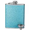 8oz Glitter Bling Hip Flask Stainless Steel Hip Flask with Never-Lose Cap and Funnel Leakproof Liquor Alcohol Flasks For Whiskey