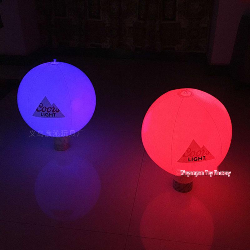 Светодиодный надувной пляжный мяч с изменяющимся цветом - Управляемый пультом, Водонепроницаемый, Реквизит для бассейна и концерта