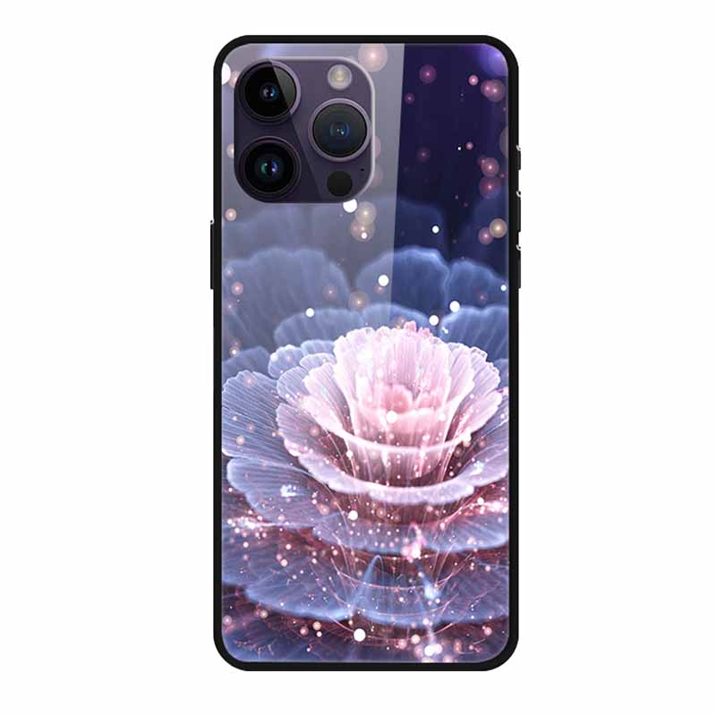 Закаленное Стекло Чехол Для iphone 15 Pro Max Чехол Жесткое Стекло Задняя Крышка Мягкий ТПУ Бампер Для iphone 16 Pro Max Чехол для Телефона 16Pro Max
