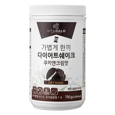 Vitahalo легкий диетический коктейль, со вкусом печенья и сливок, 750 г, 1 шт., корейская здоровая пища