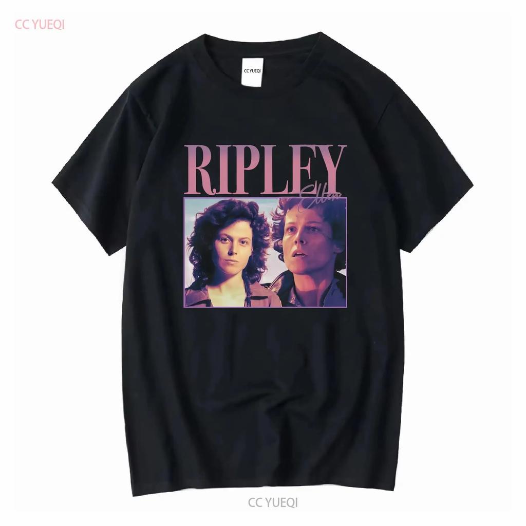 90s Retro style T shirt Ellen Ripley long or short sleeves vintage Washed Breathable Slightly streetwear Versatile fashion
