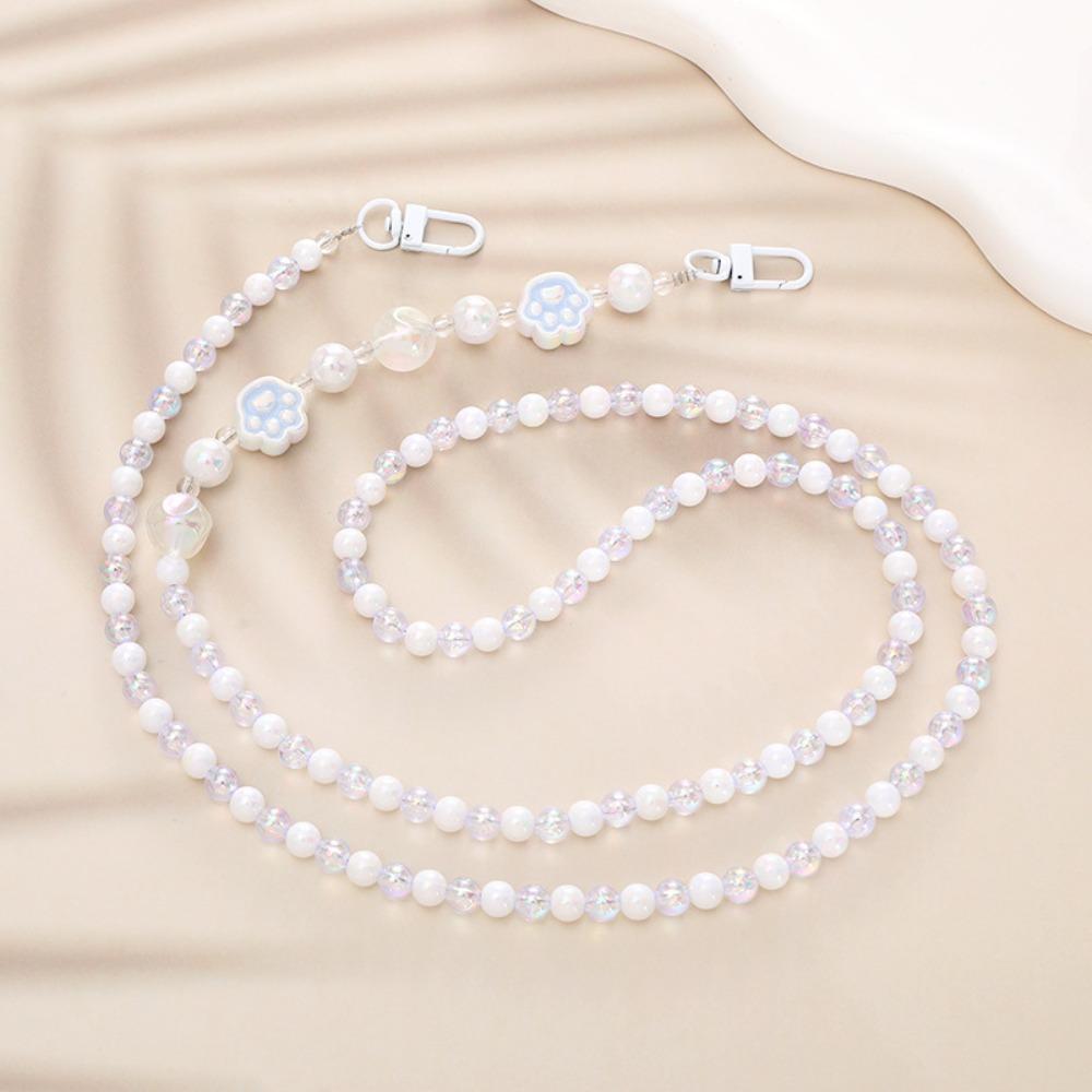 Beaded Pearl Strap Crossbody Chain DIY Doll Chain Portable Bag Chain