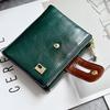 Fashion PU Leather Mini Bag for Women Retro Short Pure Small Money Small Bag Personalized Pocket