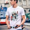 Летние мужские и женские белые футболки с японским аниме-принтом, с коротким рукавом, простые футболки унисекс в стиле Харадзюку, топы с круглым вырезом, футболки большого размера
