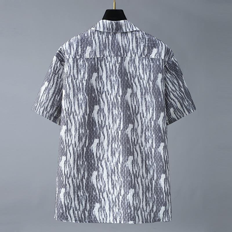 Мужские рубашки с коротким рукавом, летняя мода, большие размеры 4XL-11XL, полосатая рубашка большого размера, мужская рубашка