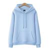 Women's Autumn and Winter Padded Cotton Solid Color Casual Sweatshirt Hooded Pullover Loose Tops