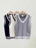 Unisex Knitted School Vest: Warm Student Uniform for Spring & Autumn