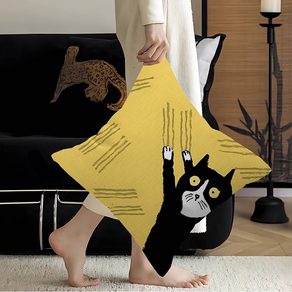 Art J-Jean J-Jullien Cushion Cover Car Throw Pillow Case For Sofa Car Christmas Gift 40X40Cm 45X45Cm