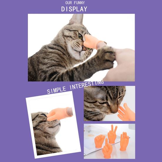 Yousheng 4/6 Pack Finger Puppets Сгибаемые милые мини-руки-марионетки Реалистичный внешний вид Устойчивые к разрывам Безопасные забавные жесты Маленькие ручки-игрушки для домашних животных