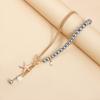 European and American Jewelry Summer Casual Style Starfish Palm Collarbone Chain Beaded Splicing Light Luxury High-end Necklace