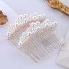 1 PC Prom Handmade Hair Ornaments Haircomb Pearl Hairpin Hairwear Bride Barrette Bridal Headpiece