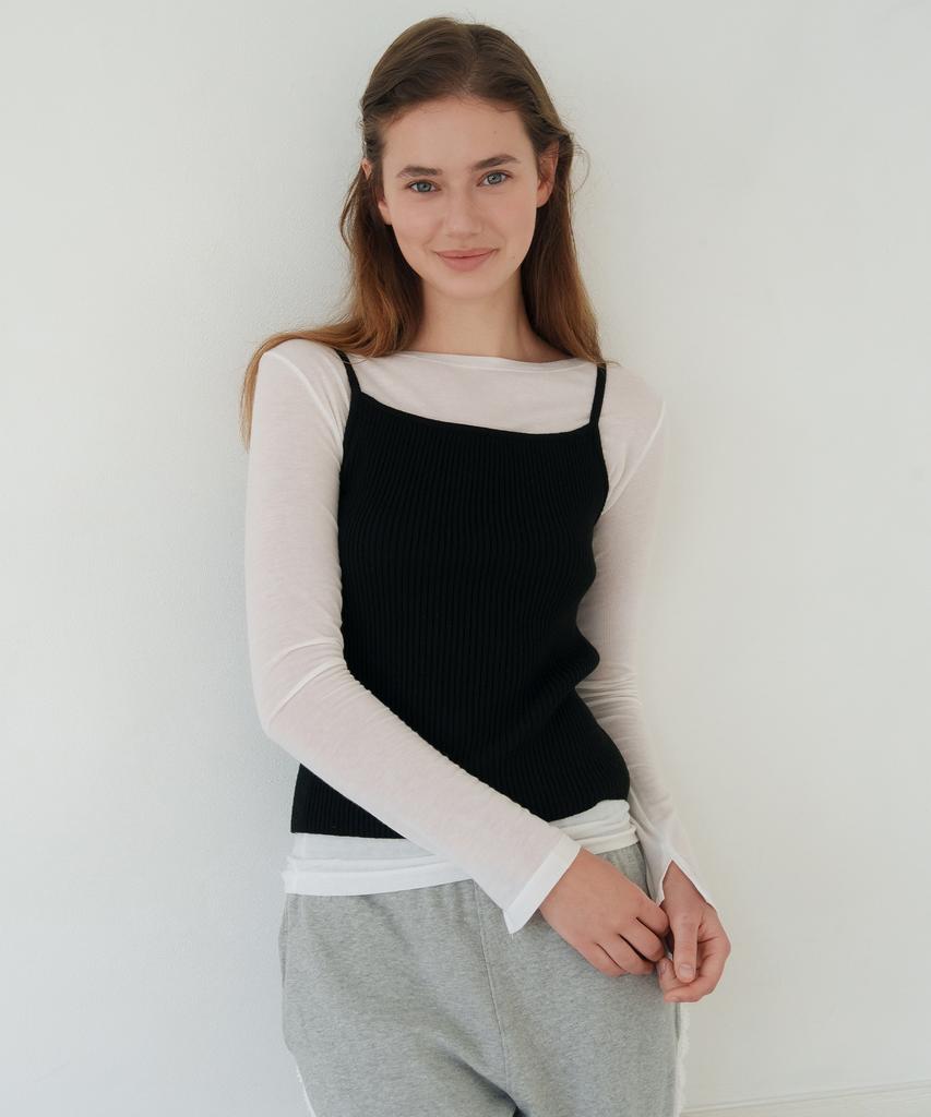 LETTERA Boat Neck Slim T-Shirts