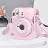 Чехол для Instax Mini 12 новой модели, Полная защита, Устойчивый к царапинам, Портативный, с плечевым ремнем, ПУ кожа (розовый)