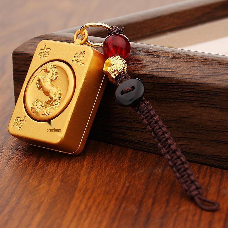 2025 Year of the Snake Spinning Key Charm Pendant for Men