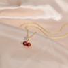 Ожерелье Cherry Женское легкое роскошное дизайнерское чувство лета Нежная ключичная цепочка на шею